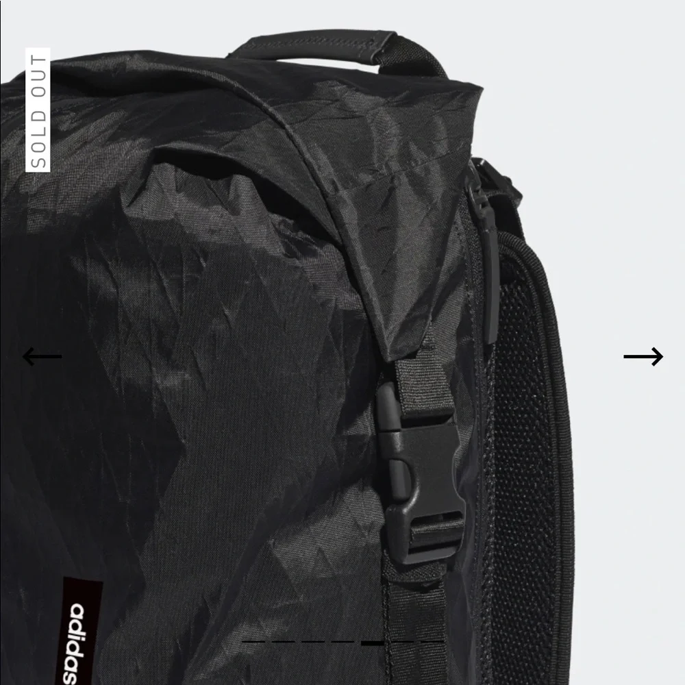 Adidas FUTURE ROLL-TOP BACKPACK Black NWT